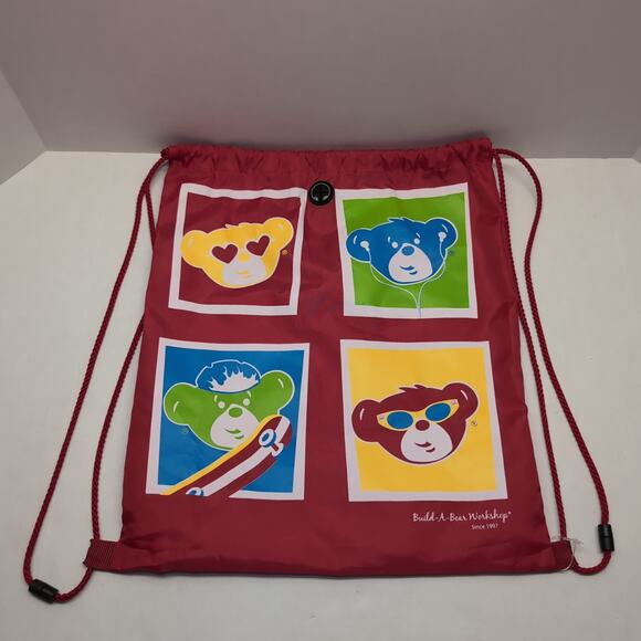 Build A Bear Drawstring Cinch Bag Backpack Tote Headphone - Picture 1 of 6